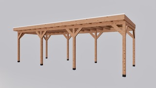 Douglas overkapping 300 x 800 cm, met overstek Verando